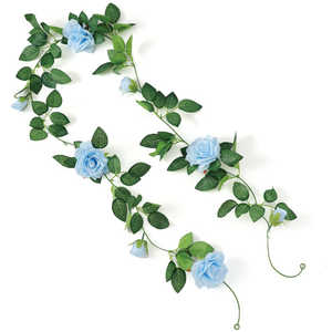 アーテック フェイクグリーン ガーランド バラ 青 75215