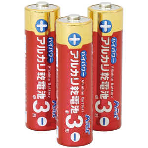 アーテック ハイパワーアルカリ乾電池単3形(3本組) 94500 アーテック ハイパワーアルカリ乾電池単3形(3本組) 94500