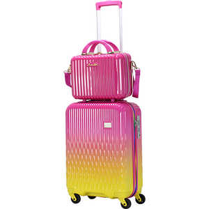 シフレ スーツケース ハード ジッパーフレーム 43L LUNALUX(ルナルクス) ピンク/イエロー LUN2116-55PK/YE