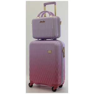 シフレ 抗菌 スーツケース Mサイズ ジッパータイプ ミニトランク付き LUNALUX（ルナルクス） ホワイトピンク/ピンク [43L] LUN2116K-55