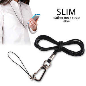 HAMEE 本革ネックストラップブラックSLIM ホンガワネックブラック HAMEE 本革ネックストラップブラックSLIM ホンガワネックブラック
