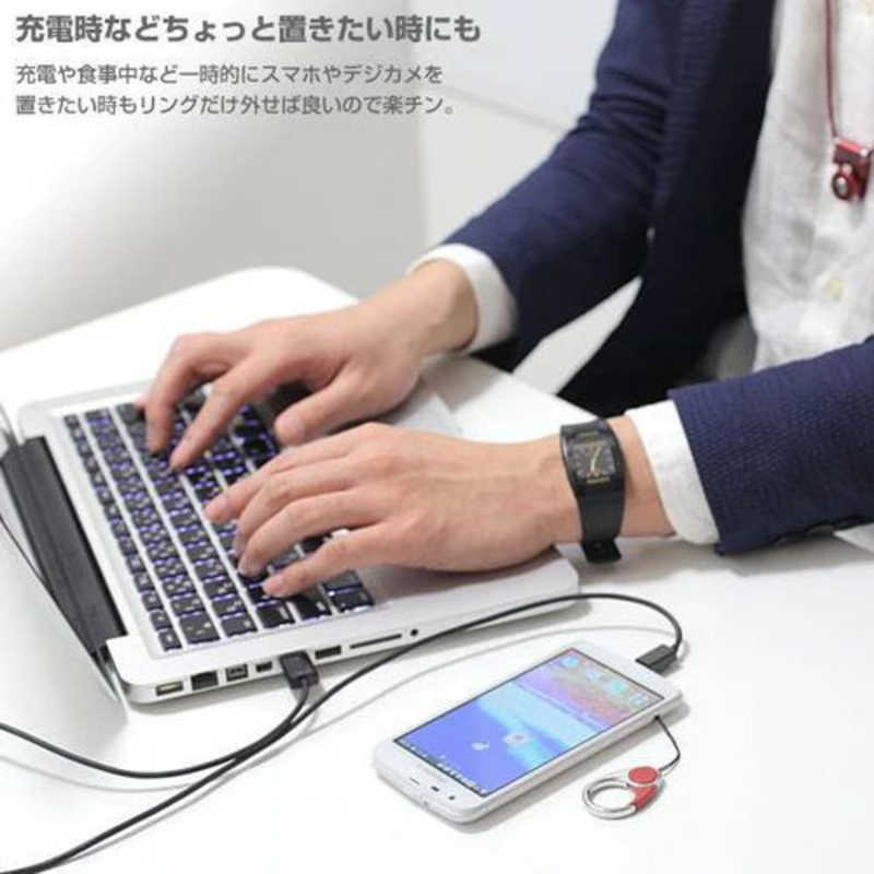 HAMEE HAMEE ハンドリンカーエクストラ携帯ネックストラップ 41‐127346 (レッド) 41‐127346 (レッド)