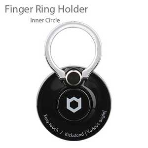 HAMEE 〔スマホリング〕 iFace Finger Ring Holder インナーサークルタイプ IFACEリングICBK ブラック 
