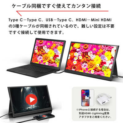 PIXIO USB-C接続 ゲーミングモニター PX160 ポータブルモニター