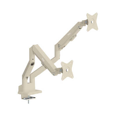 PIXIO モニターアーム ［2画面 /17～32インチ］ 3関節 PSW1D ベージュ