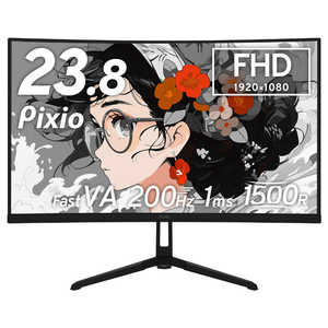 PIXIO ߥ󥰥˥(Ѷʷ) 23.8 /եHD(19201080) /磻 /̷ ֥å PXC248WAVE-O