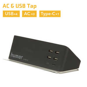 HAMEE AC USB Type-Cタップ　ブラック 276-8827
