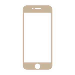 HAMEE [iPhone 8/7/6s/6専用]iFace ラウンドエッジ強化ガラス 液晶保護シート ベージュ 41-890240