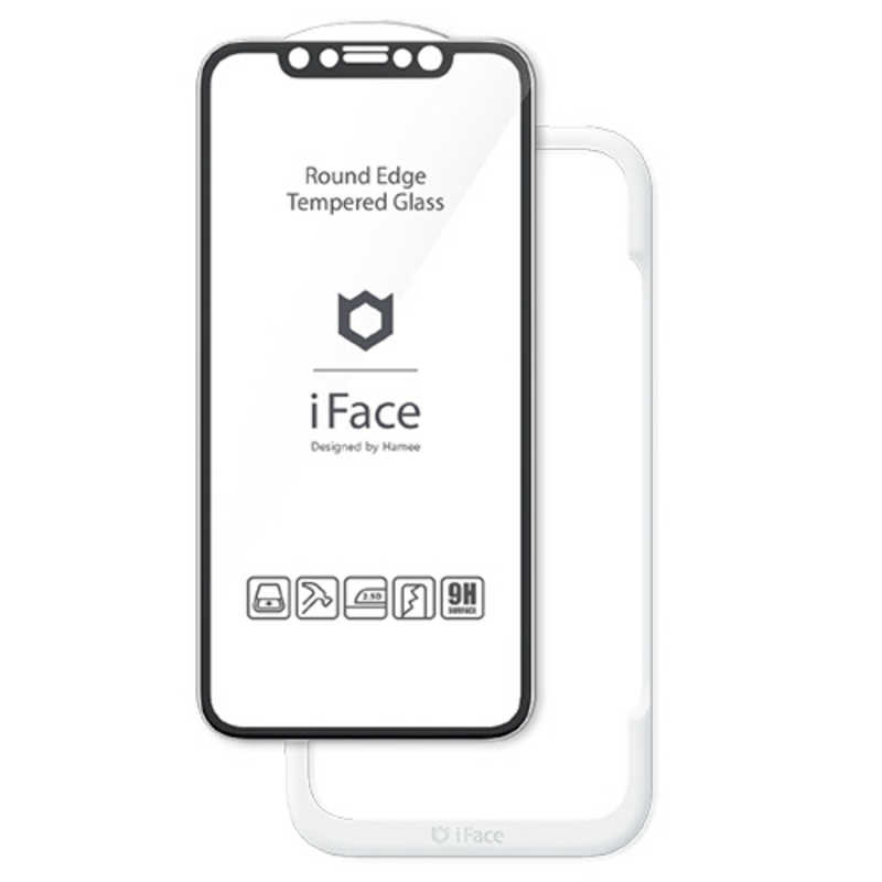 HAMEE HAMEE [iPhone 11/XR専用]iFace Round Edge Tempered Glass Screen Protector ラウンドエッジ強化ガラス 画面保護シート iFace ブラック 41-890271 41-890271