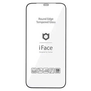 HAMEE [iPhone 12/12 Prop]iFace Round Edge Tempered Glass Screen Protector EhGbWKX ʕیV[g 41-890295 ubN
