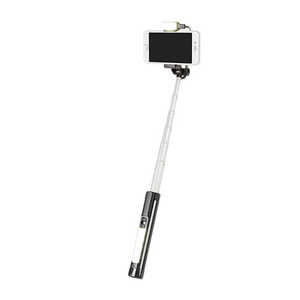 HAMEE Bluetooth3.0 wireless SelfieStick with Light ライト付ワイヤレス自撮り棒(ブラック) ブラック 276-906200