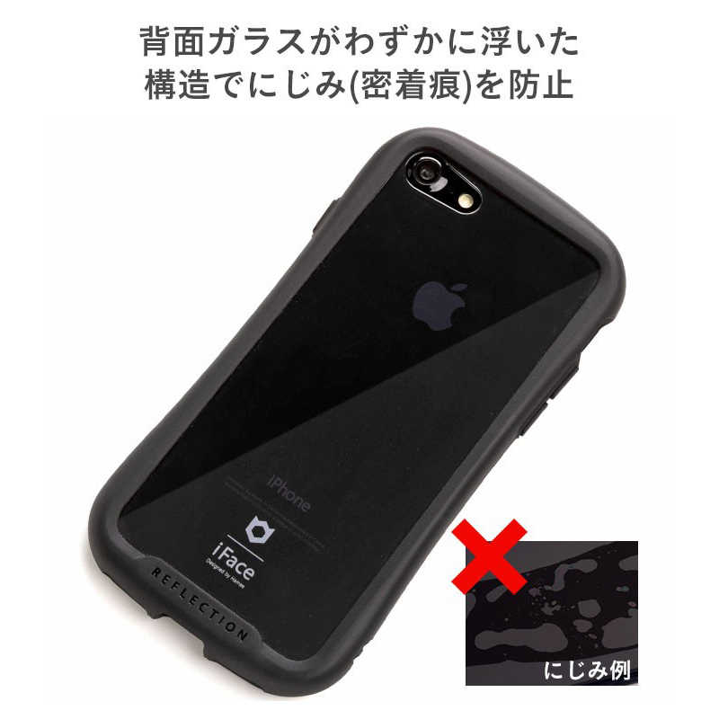 HAMEE HAMEE iPhone SE 第3・2世代 4.7インチ/ iPhone 8/7専用 iFace Reflectionハイブリッドガラスケース(ブラック) 41-907108(ブラック) 41-907108(ブラック)