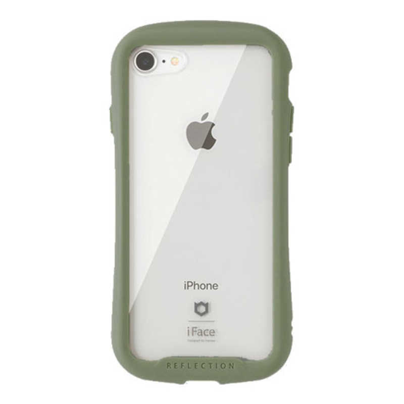HAMEE HAMEE iPhone SE 第2世代 4.7インチ/ iPhone 8/7専用 iFace Reflection 強化ガラス クリアケース iFace カーキ 41-907511 41-907511
