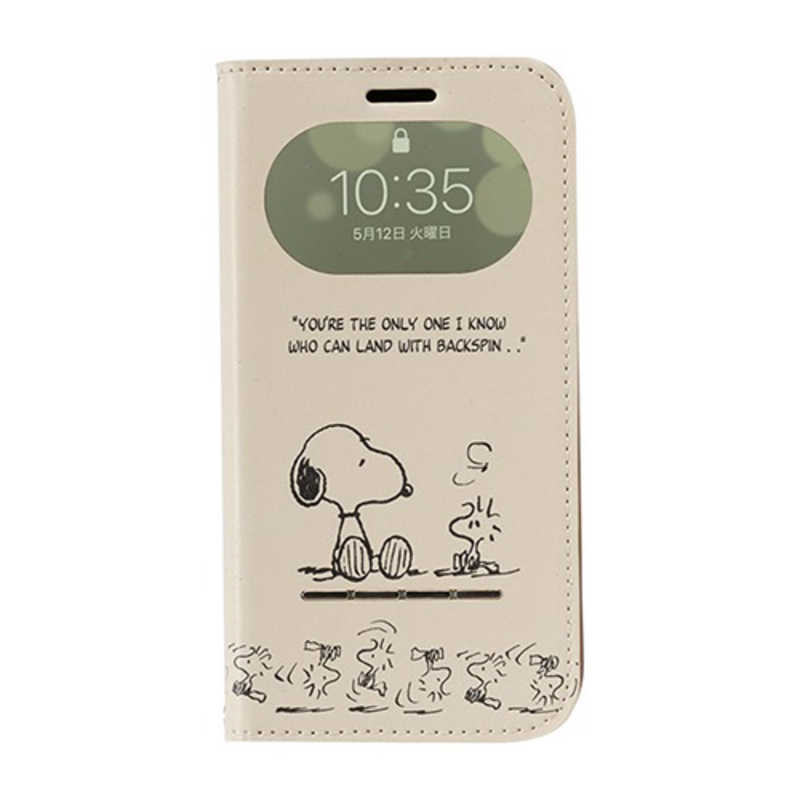 HAMEE HAMEE [iPhone 11/XR専用]PEANUTS/ピーナッツ/フリップ窓付きダイアリーケース ウッドストック/バックスピン 669-917824 669-917824