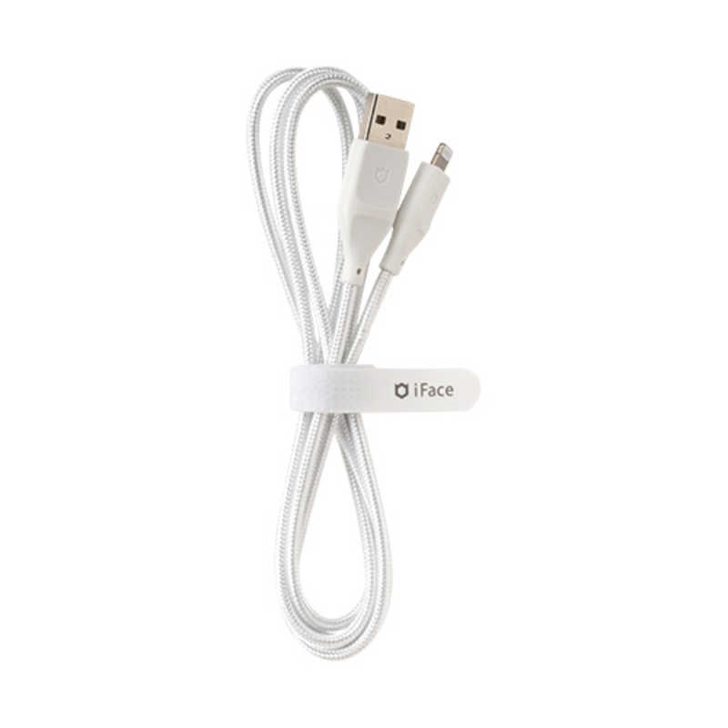 HAMEE [MFi取得品]iFace ライトニングケーブル USB-A 1.2m ホワイト IFACELCABLEAWH JN5XqZD5hb