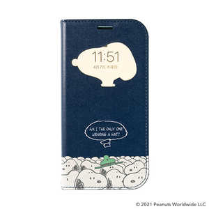 HAMEE [iPhone 13専用]PEANUTS/ピーナッツ/フリップ窓付きダイアリーケース スヌーピー/ビーグル大集合 IP13MADOPNTBG