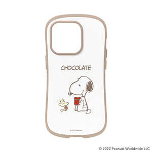 HAMEE [iPhone 14 Pro専用]PEANUTS/ピーナッツ iFace First Class Cafeケース iFace スヌーピー/チョコレート IP14PIFACECAFEPSN