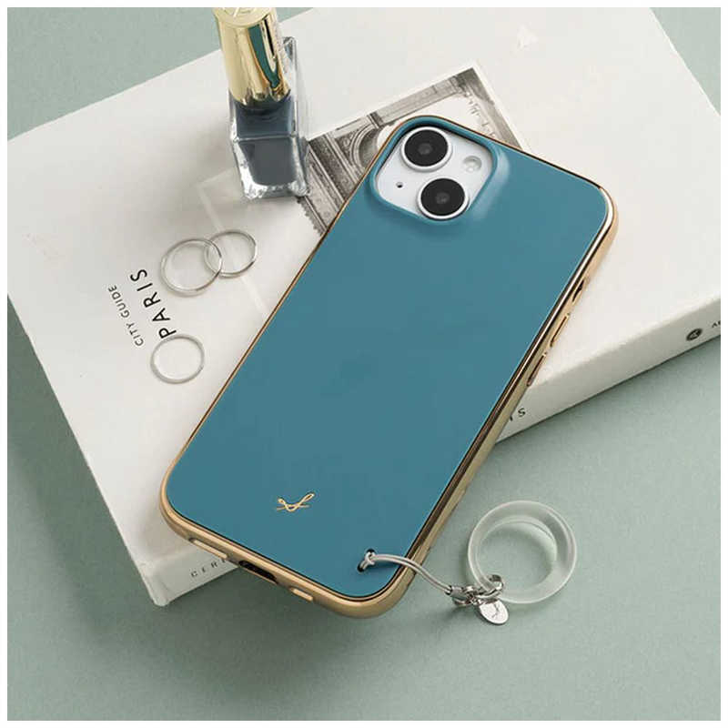 HAMEE HAMEE ［iPhone 15(6.1インチ)専用］salistyマットカラー耐衝撃ハードケース ターコイズ 41-956151 41-956151