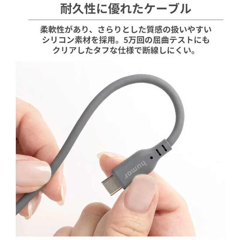 HAMEE HAMEE humor USB 2.0 CABLE TYPE-C to TYPE-C 1.0m ミントグリーン HUMORCCABLE1MT HUMORCCABLE1MT