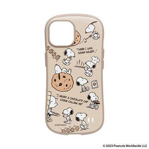 HAMEE iPhone 15専用 PEANUTS/ピーナッツ iFace First Class Cafeケース iFace チョコチップクッキー 41-962909