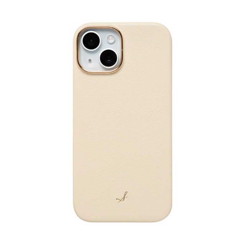 HAMEE HAMEE ［iPhone 15専用］salisty noble MagSafe対応 レザーハードケース クリーム 669-964491 669-964491