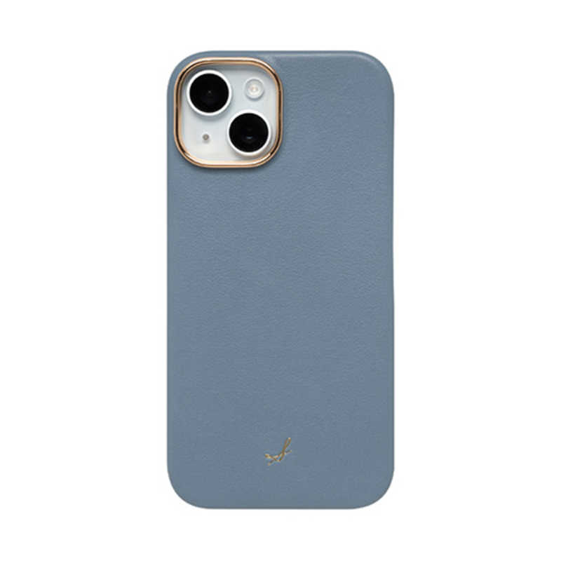 HAMEE HAMEE ［iPhone 15専用］salisty noble MagSafe対応 レザーハードケース グレイッシュブルー 669-964514 669-964514