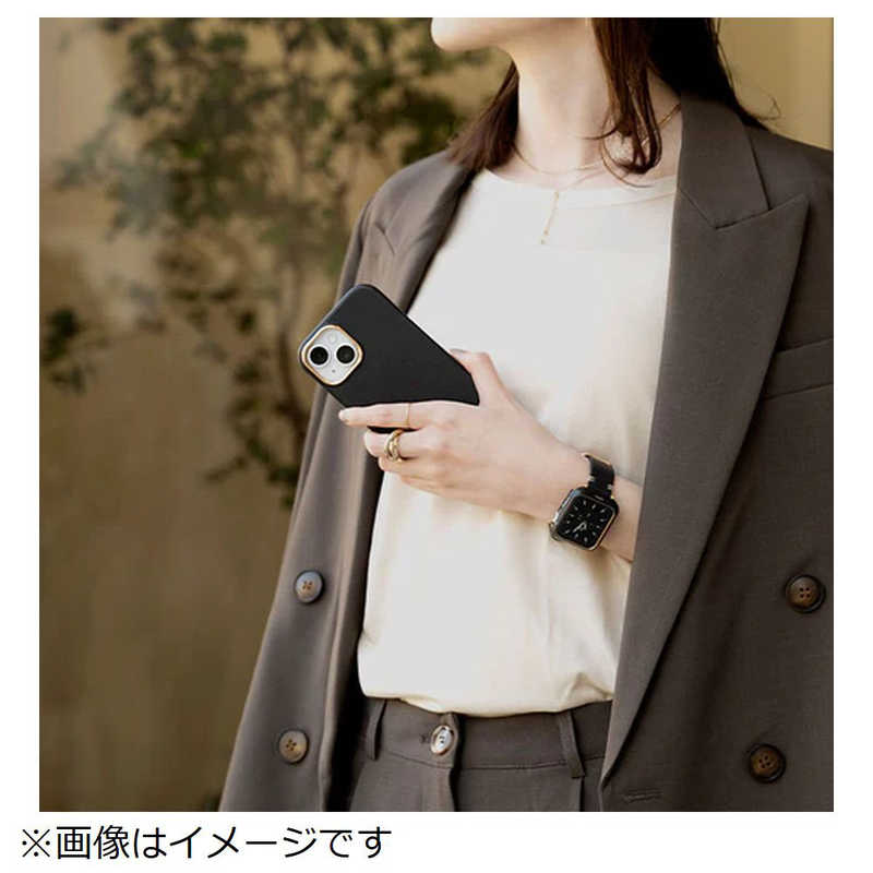 HAMEE HAMEE ［iPhone 15専用］salisty noble MagSafe対応 レザーハードケース グレイッシュブルー 669-964514 669-964514