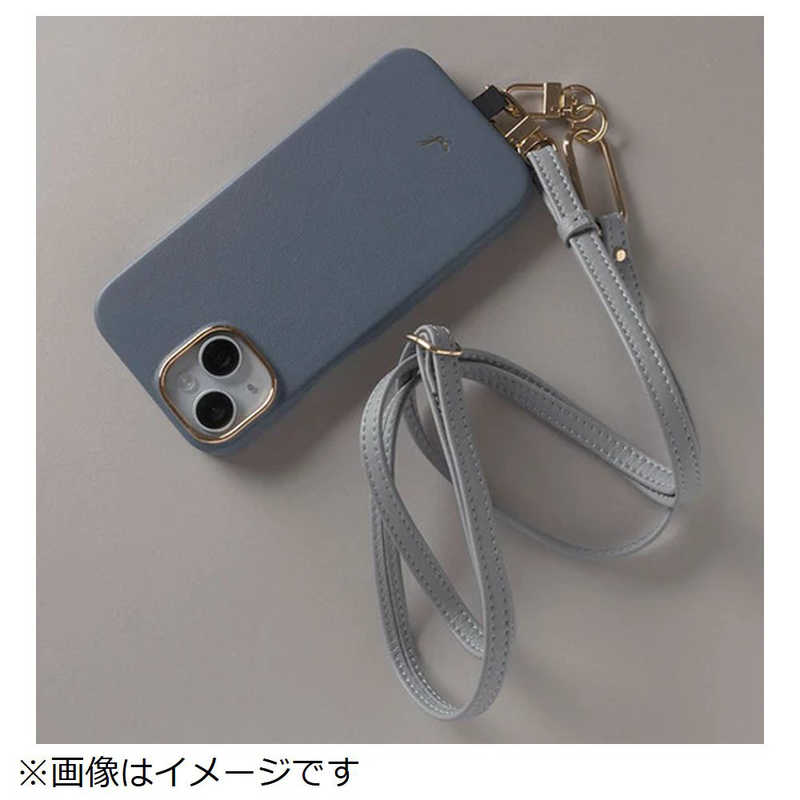 HAMEE HAMEE ［iPhone 15専用］salisty noble MagSafe対応 レザーハードケース グレイッシュブルー 669-964514 669-964514