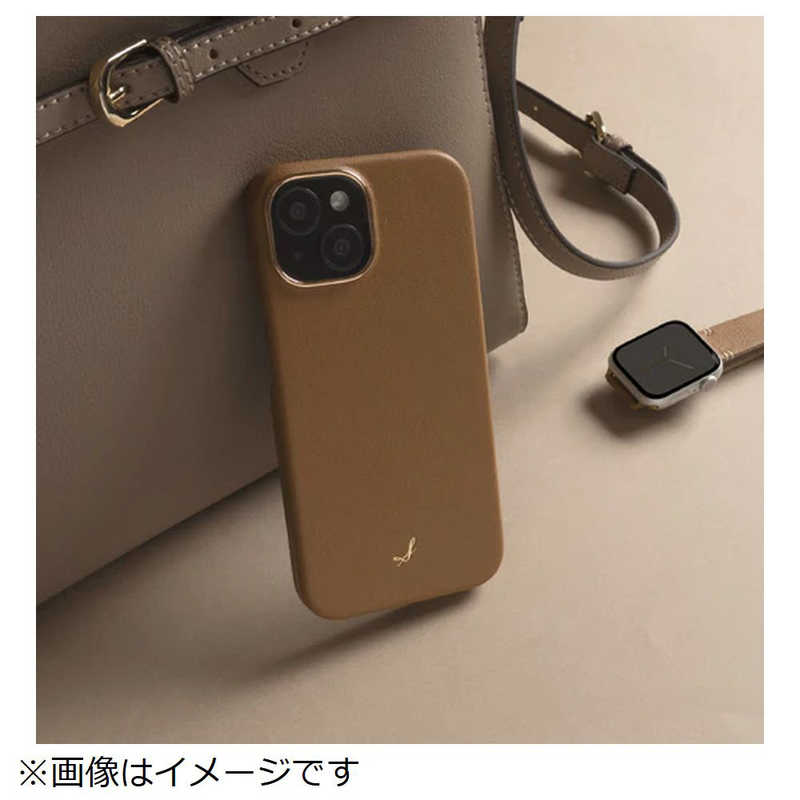 HAMEE HAMEE ［iPhone 15専用］salisty noble MagSafe対応 レザーハードケース グレイッシュブルー 669-964514 669-964514