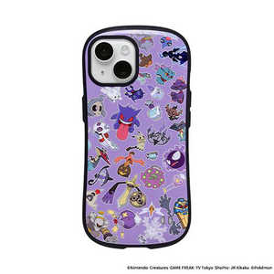 HAMEE iPhone 15専用 ポケットモンスター ポケモン iFace First Classケース iFace PK総柄 パープル 41-964705 HAMEE iPhone 15専用 ポケットモンスター ポケモン iFace First Classケース iFace PK総柄 パープル 41-964705