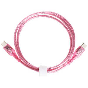 HAMEE humor USB 2.0 CABLE TYPE-C to TYPE-C 1.0m クリア/マゼンタ 669-976326 HAMEE humor USB 2.0 CABLE TYPE-C to TYPE-C 1.0m クリア/マゼンタ 669-976326
