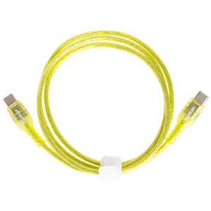 HAMEE humor USB 2.0 CABLE TYPE-C to TYPE-C 1.0m クリア/イエロー 669-976333 HAMEE humor USB 2.0 CABLE TYPE-C to TYPE-C 1.0m クリア/イエロー 669-976333