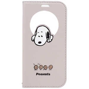 HAMEE iPhone 16(6.1インチ) PEANUTS/ピーナッツ CERTA フリップ窓付きダイアリーケース スヌーピー/ベージュ/クッキー 669-979198 HAMEE iPhone 16(6.1インチ) PEANUTS/ピーナッツ CERTA フリップ窓付きダイアリーケース スヌーピー/ベージュ/クッキー 669-979198