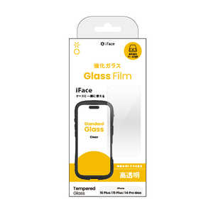 HAMEE iPhone 16 Plus(6.7�C���`) iFace ���E���h�G�b�W�����K���X ��ʕی�V�[�g iFace �N���A 41-981399