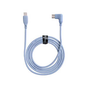 HAMEE iFace Type-C to Type-C ケーブル 1.2m L字型 iFace ペールブルー 41-984055 HAMEE iFace Type-C to Type-C ケーブル 1.2m L字型 iFace ペールブルー 41-984055