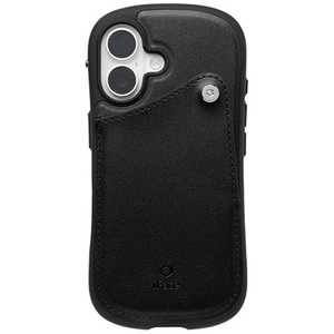 HAMEE miPhone 16pniFace First Class J[h|PbgP[X iFace ubN IP16IFACECARDBK