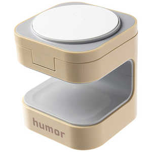 HAMEE humor Qi2対応 2in1 ワイヤレス充電器 ベージュ 690-985113 HAMEE humor Qi2対応 2in1 ワイヤレス充電器 ベージュ 690-985113