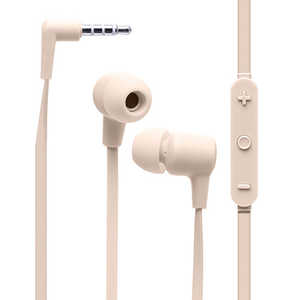 HAMEE humor EARPHONES 3.5mm イヤホンマイク ベージュ 691-986240 HAMEE humor EARPHONES 3.5mm イヤホンマイク ベージュ 691-986240