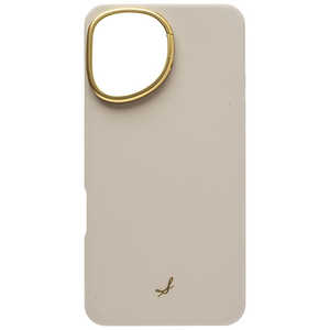 HAMEE ［iPhone 16専用］salistyカメラホールスタンド 耐衝撃ハードケース グレージュ 669-986707