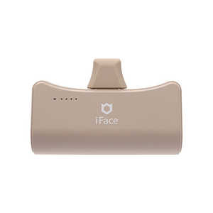 HAMEE iFace ダイレクトモバイルバッテリー 5000mAh ベージュ 41-990414 HAMEE iFace ダイレクトモバイルバッテリー 5000mAh ベージュ 41-990414