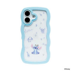 HAMEE miPhone 16pnfBYj[LN^[ ˂˃P[X u[/XeBb`/NKL IP16WAVYDISBLSTC