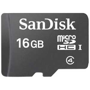 サンディスク microSDHCメモリーカード(SDHC変換アダプタ付き) (Class4対応/16GB) SDSDQ-016G-J35U