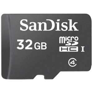 サンディスク microSDHCメモリーカード(SDHC変換アダプタ付き) (Class4対応 32GB) SDSDQ-032G-J35U