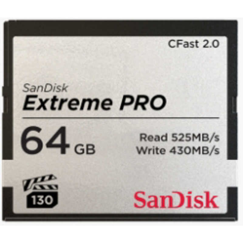 サンディスク サンディスク CFast2.0 カード SanDisk Extreme PRO (64GB) SDCFSP-064G-J46D SDCFSP-064G-J46D