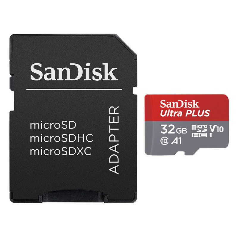 サンディスク サンディスク microSDHCメモリーカード UHS-I/UHSスピードクラス1対応(SDHC変換アダプタ付き/ビックカメラグループ独占販売) (Class10対応/32GB) SDSQUBC-032G-JB3CD SDSQUBC-032G-JB3CD