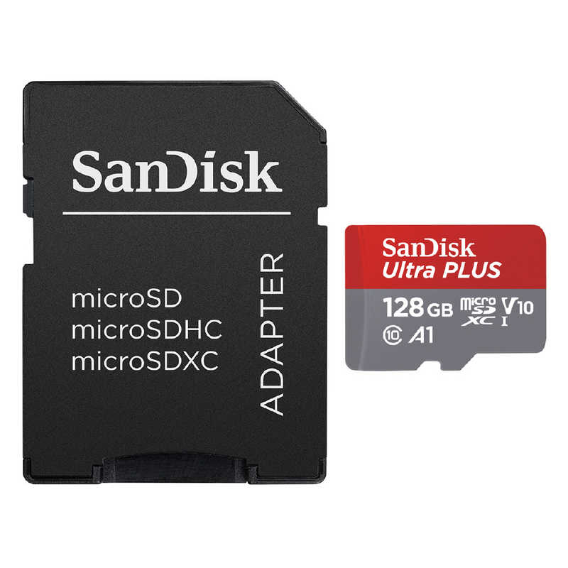 サンディスク サンディスク microSDXCメモリーカード UHS-I/UHSスピードクラス1対応(SDXC変換アダプタ付き/ビックカメラグループ独占販売) (Class10対応/128GB) SDSQUBC-128G-JB3CD SDSQUBC-128G-JB3CD