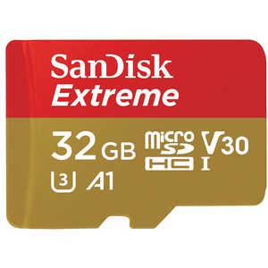 サンディスク microSDHCメモリーカード UHS-I/UHSスピードクラス3対応(SDHC変換アダプタ付き) (Class10対応/32GB) SDSQXAF032GJN3MD