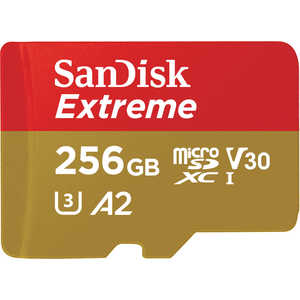 サンディスク microSDXCメモリーカード UHS-I/UHSスピードクラス3対応(SDXC変換アダプタ付き) (Class10対応/256GB) SDSQXA0-256G-JN3MD