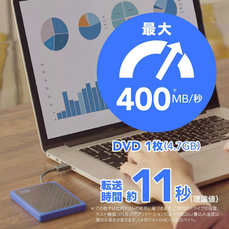 WESTERN DIGITAL WESTERN DIGITAL 外付けSSD USB-A接続 My Passport Go [2TB /ポータブル型] WDBMCG0020BBT-JESN WDBMCG0020BBT-JESN