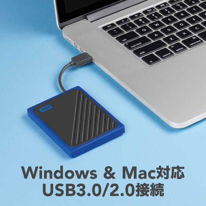 WESTERN DIGITAL WESTERN DIGITAL 外付けSSD USB-A接続 My Passport Go [2TB /ポータブル型] WDBMCG0020BBT-JESN WDBMCG0020BBT-JESN